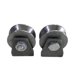Bánh xe rãnh V 8F sắt không xi (Bánh xe SẮT 8 cm)