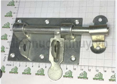 Chốt cửa ngang kiểu sắt xi trắng (Bảng chốt ngang XI TRẮNG - ngang 8 cm x cao 7.5 cm)