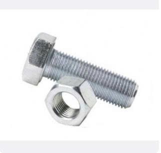 Bu lông lục giác ngoài 8x100x13 sắt xi trắng + tán (Ốc 8 dài 10)